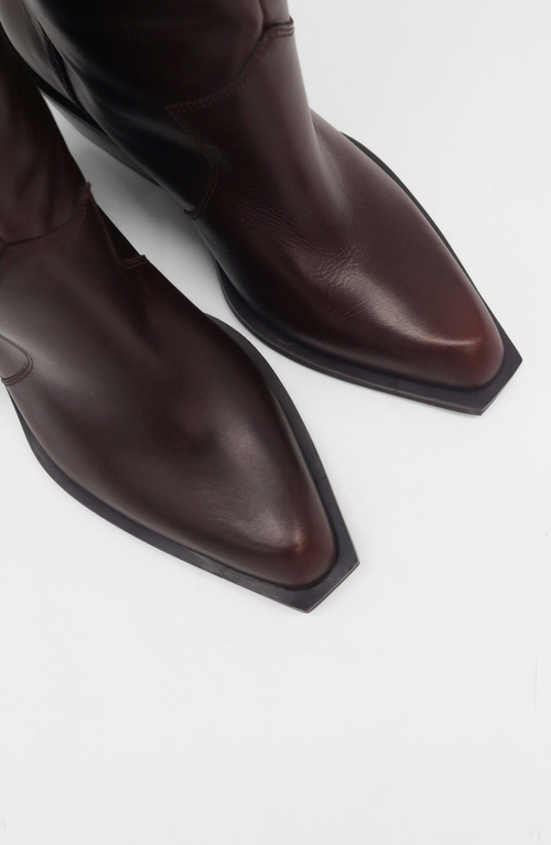 Stivali New York Runaway Knee-high Mahogany Leather Boots In Brown