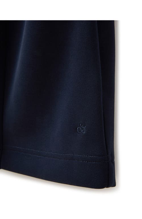 Scotch & Soda Long Sleeve Drawstring Waist Minidress In Blue