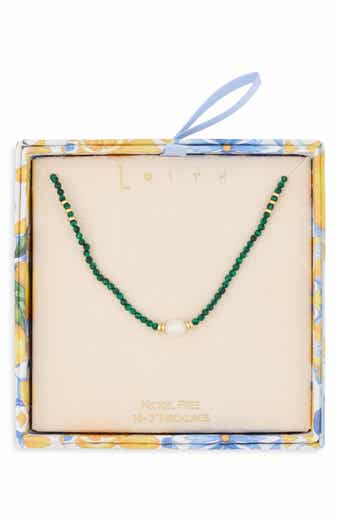 Bead and Imitation Pearl Necklace