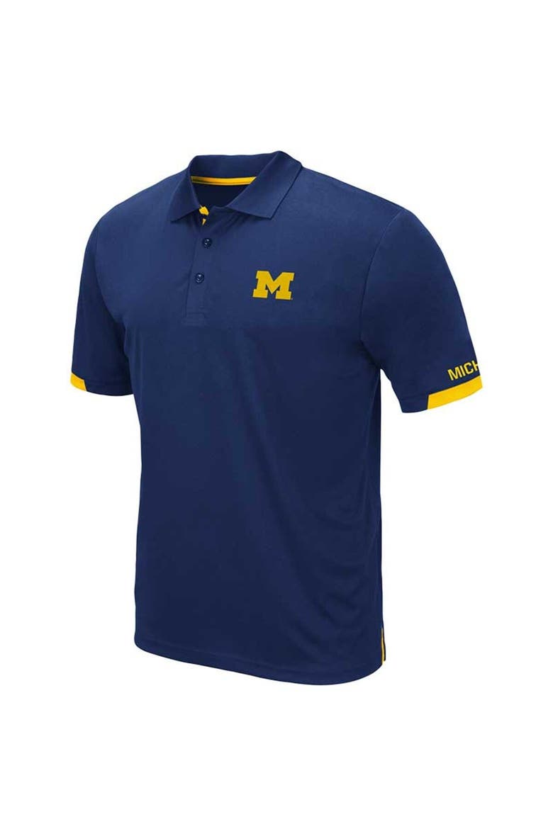 Men's Colosseum Navy Michigan Wolverines Big & Tall Santry Polo, Alternate, color, Navy