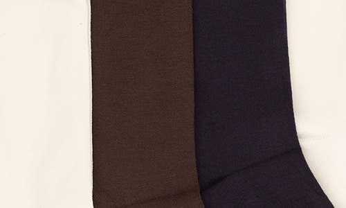 Felina Assorted 6-pack Soft Crew Socks In Blue/brown/beige