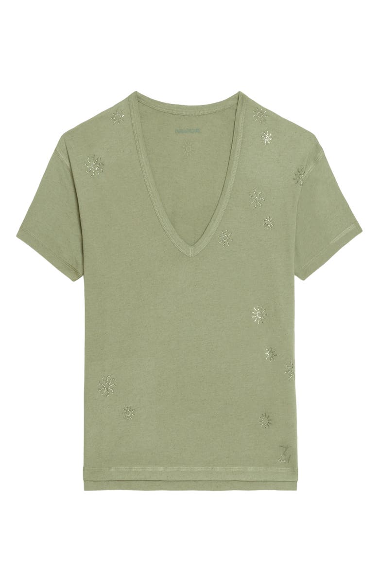 Zadig & Voltaire Marta Embellished Tee, Alternate, color, Tea