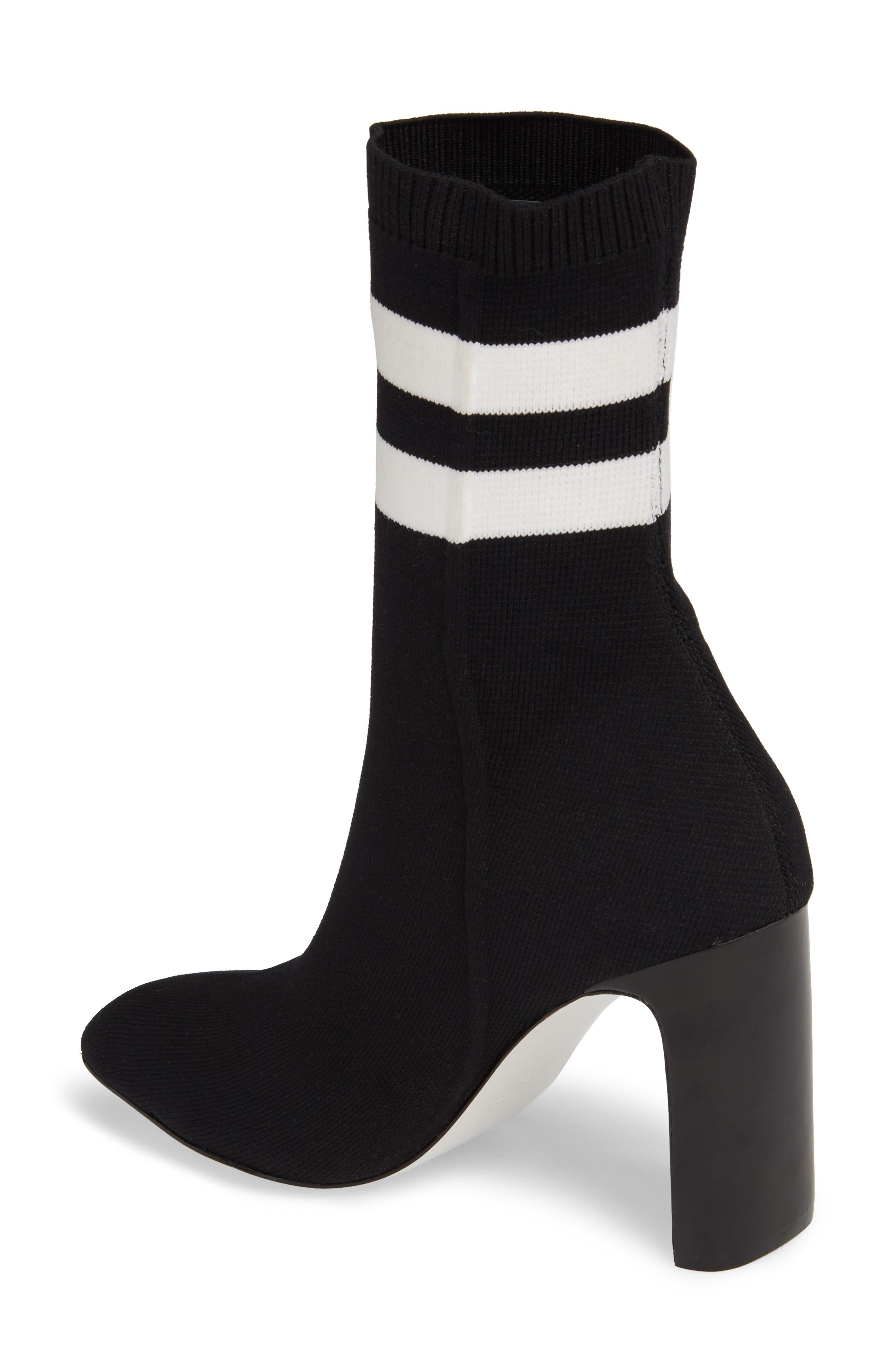 Ellis Sock Bootie, Alternate, color, BLACK/ WHITE