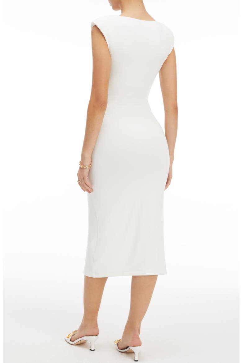 Asymmetric Neck Midi Dress, Alternate, color, IVORY001