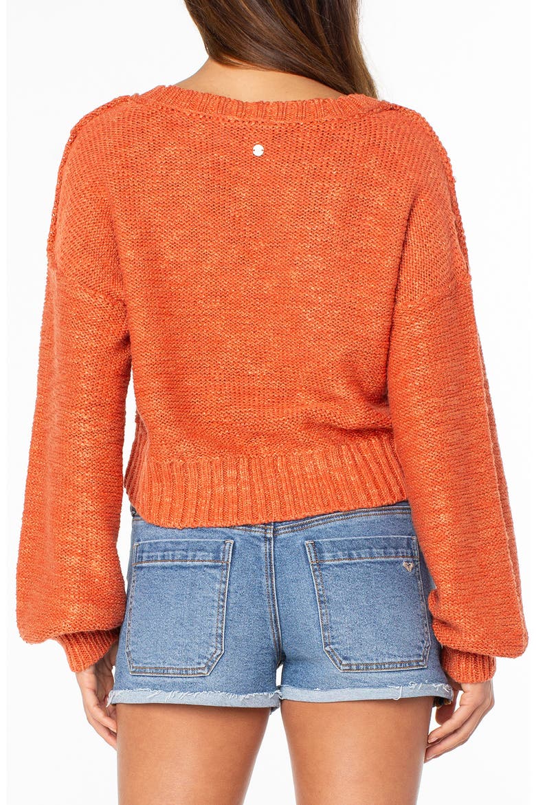 Study Hall V-Neck Sweater, Alternate, color, GINGER SPICE