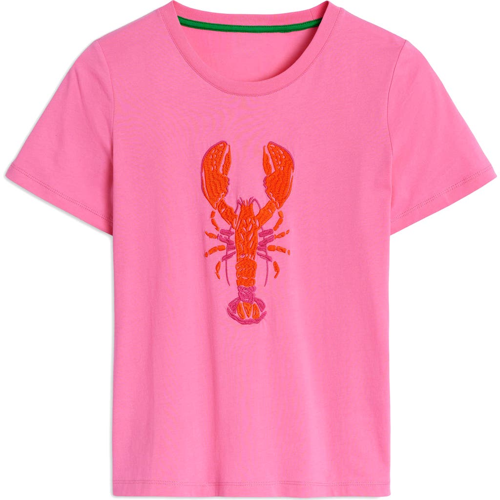 BODEN BODEN EMBROIDERED LOBSTER COTTON GRAPHIC T-SHIRT