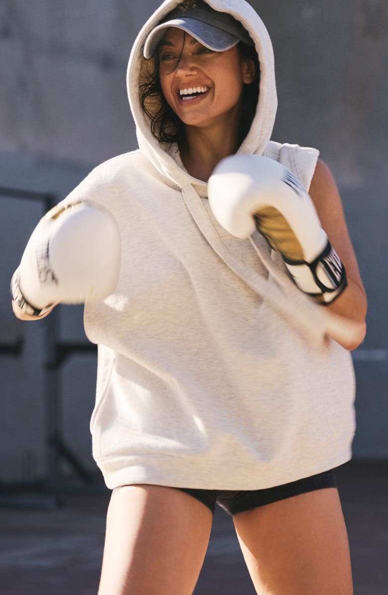 Free People FP Movement For The Win Sleeveless Cotton Hoodie, Alternate, color,