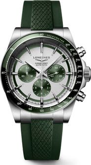 Longines Conquest Automatic Chronograph Rubber Strap Watch, 42mm