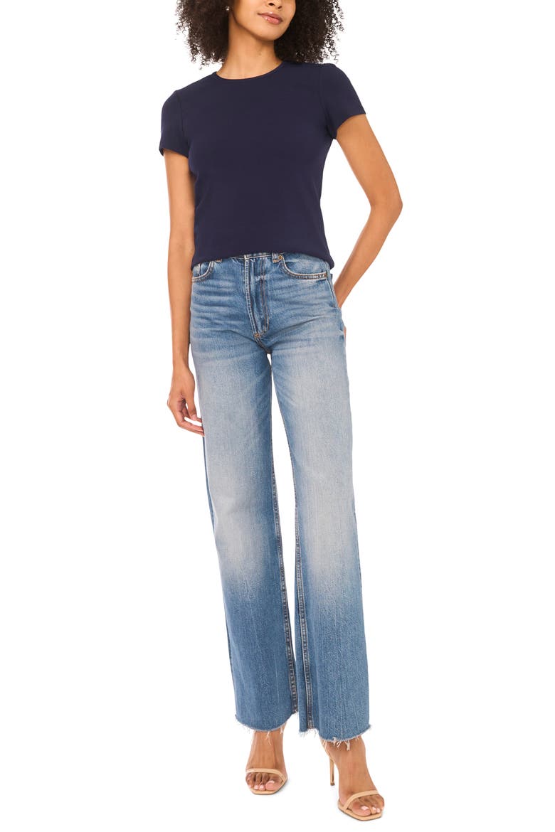 Keyhole Back T-Shirt, Alternate, color, CLASSIC NAVY