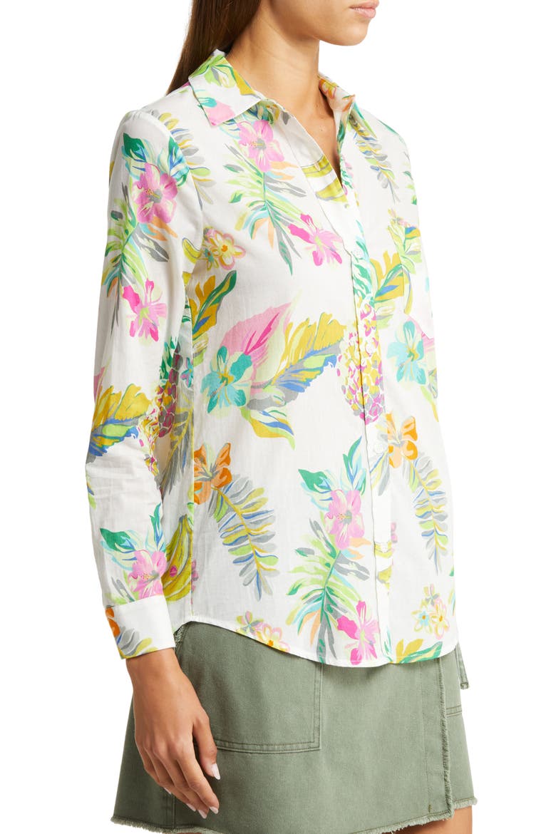 Fruit Salad Cotton Button-Up Shirt, Alternate, color, TROPI CALI