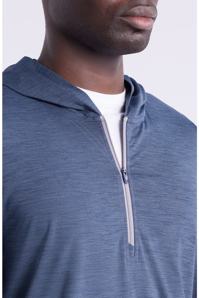 Bixler Hooded Quarter Zip Pullover, Alternate, color, NAVY