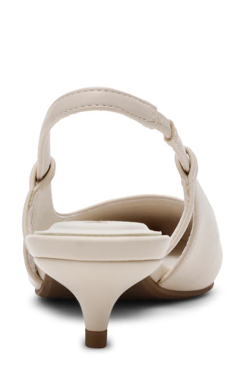 Anne Klein Shorty Slingback Pump In White