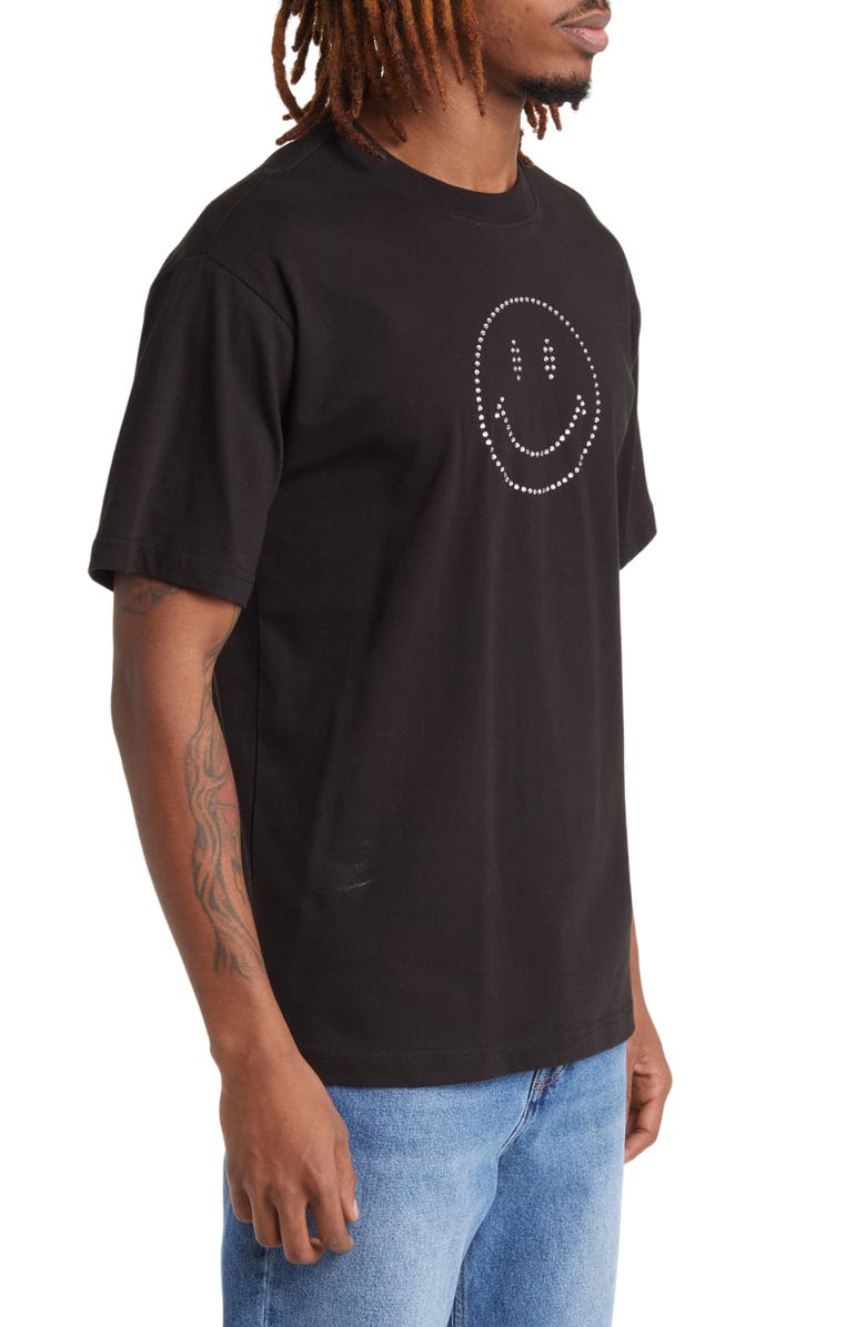 MARKET SMILEY<sup>®</sup> Swarovski<sup>®</sup> Crystal Embellished Cotton T-Shirt, Alternate, color, 