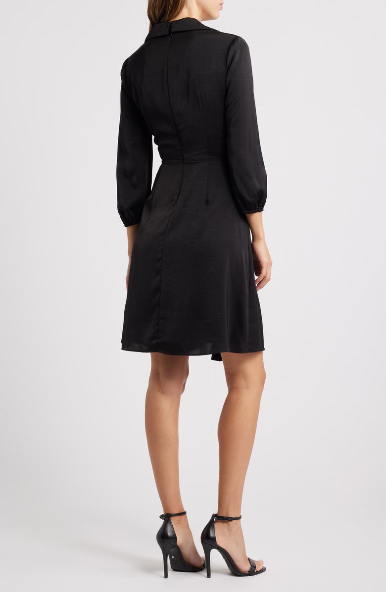 Vince Camuto Faux Pearl Clasp Detail Satin Shirtdress, Alternate, color, 