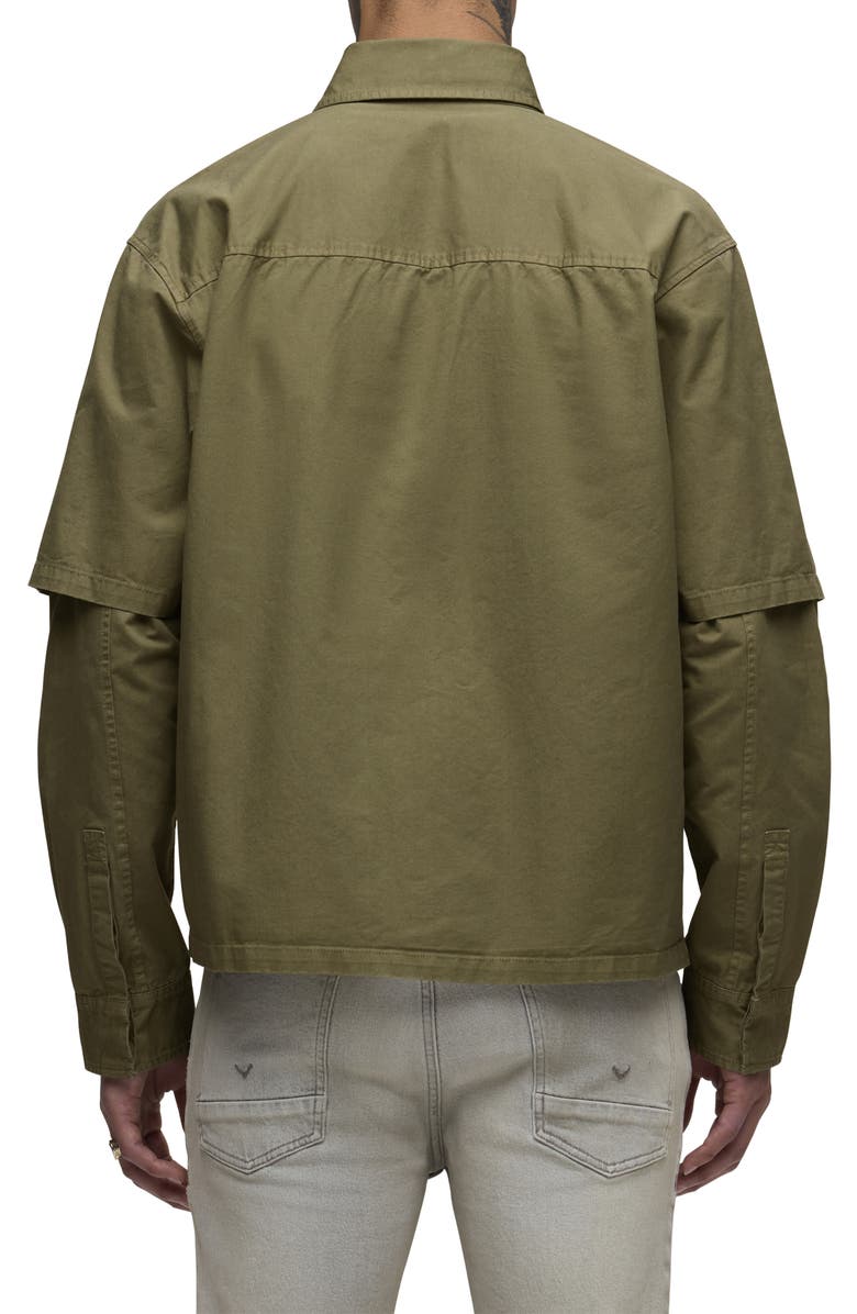 Hudson Jeans Rex Layered Look Button-Up Shirt, Alternate, color, Martini