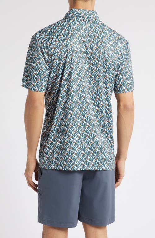 Swannies Ridge Floral Golf Polo In Graphite
