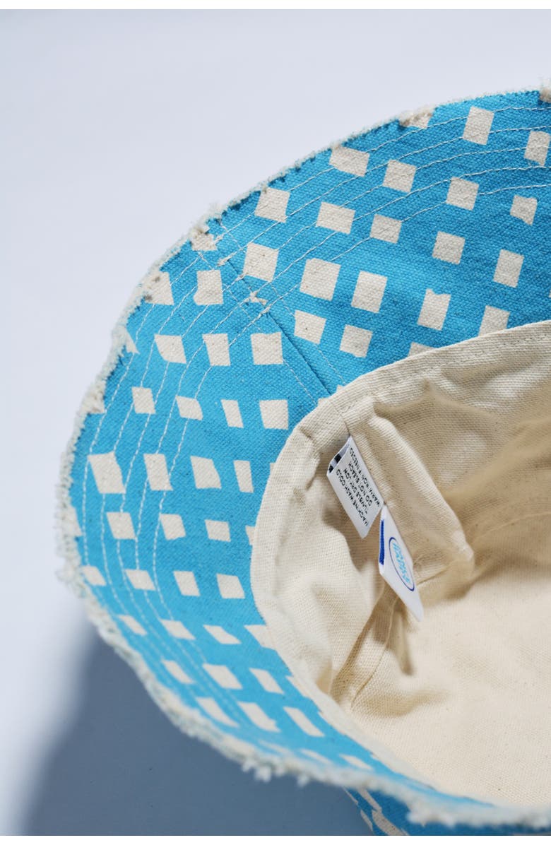 Dance Happy Grid Bucket Hat, Alternate, color, Azure Blue