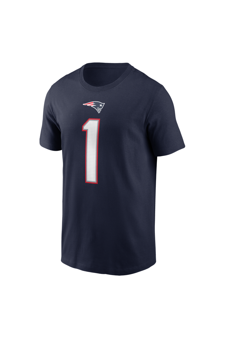 Men's Nike A.J. Brown Navy New England Patriots Name & Number T-Shirt, Alternate, color, Navy