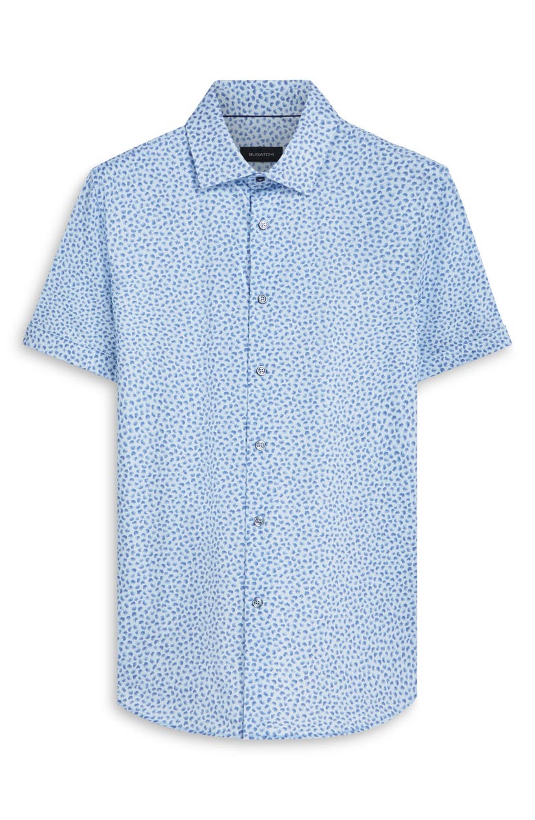 Bugatchi Miles OoohCotton<sup>®</sup> Print Short Sleeve Button-Up Shirt, Alternate, color,