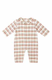 Plaid Cotton Blend Romper
