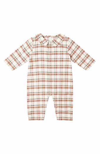 Plaid Cotton Blend Romper