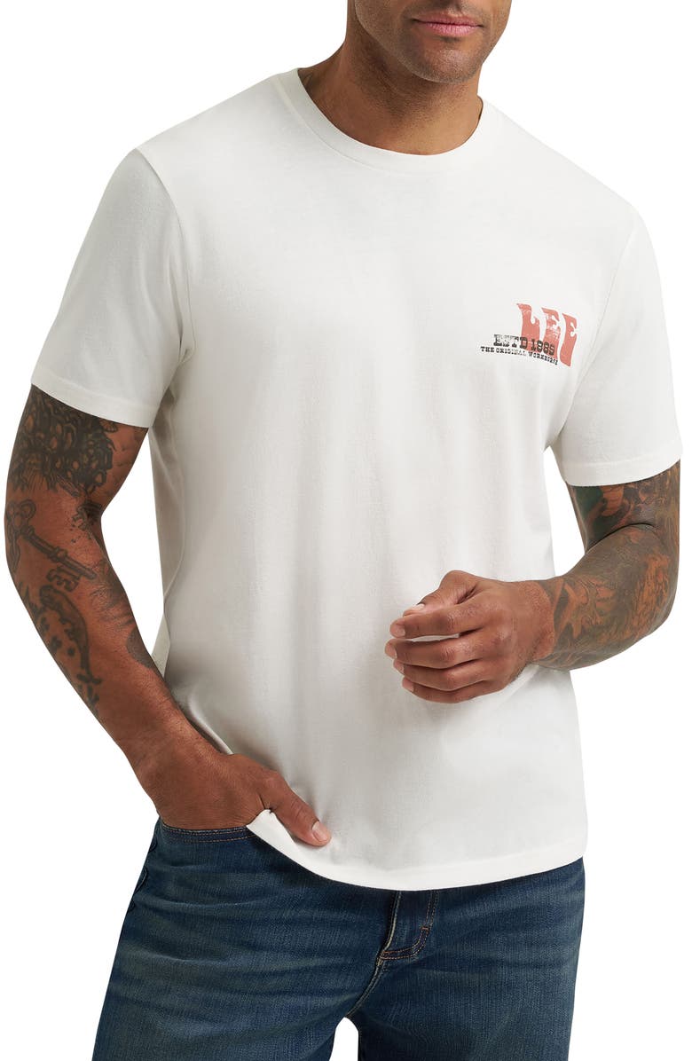 Lee Logo Graphic T-Shirt, Main, color, Marshmallow