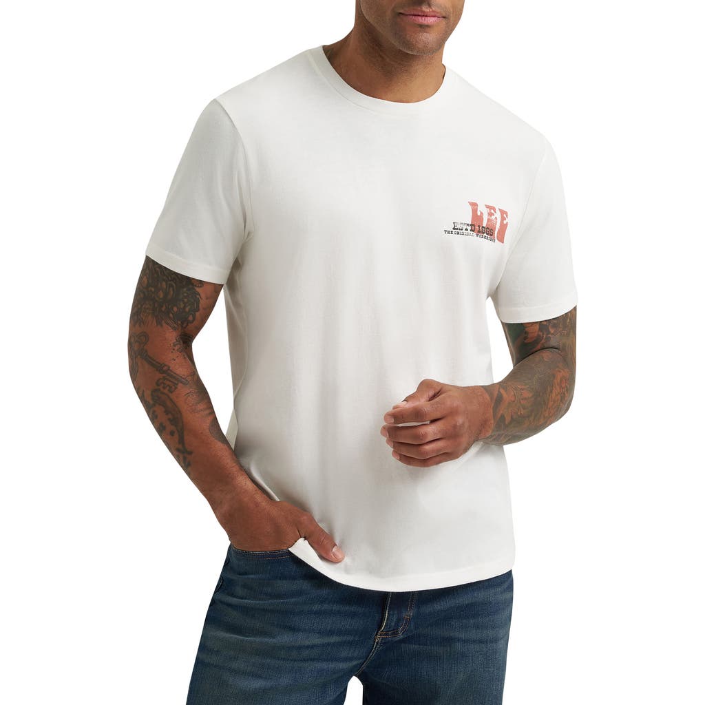 Lee Logo Graphic T-shirt In White