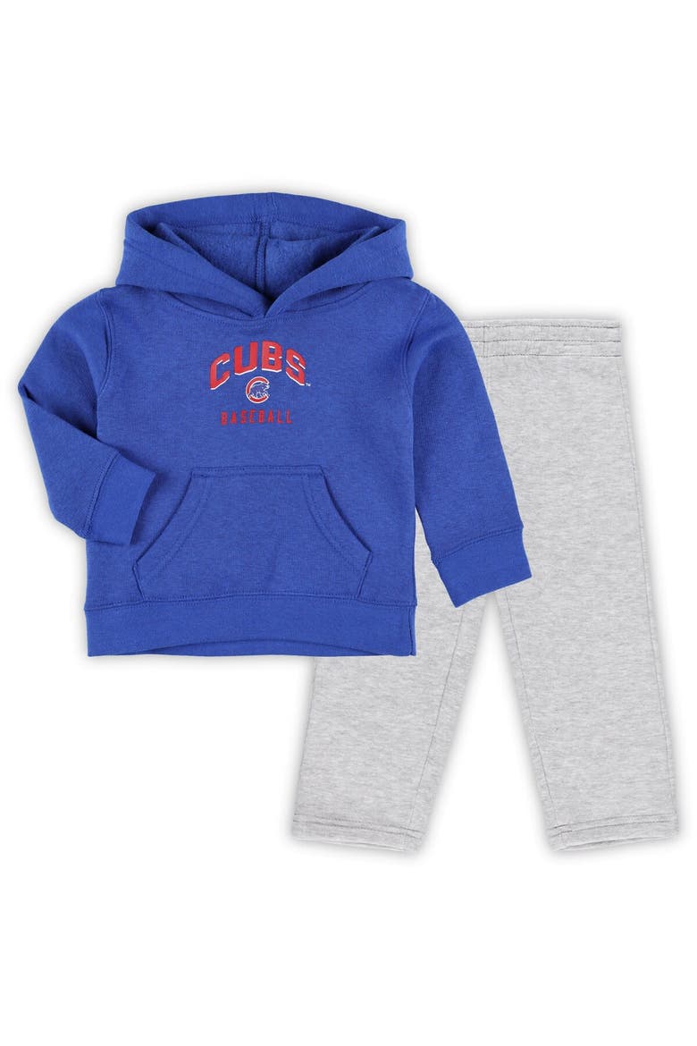 Infant Royal/Heather Gray Chicago Cubs Play by Play Pullover Hoodie & Pants Set, Alternate, color, Royal
