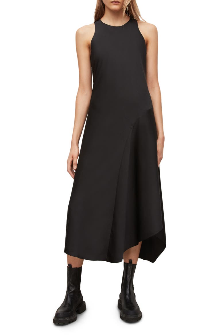 Juni Turtleneck Sweater & Sleeveless Dress, Main, color, BLACK