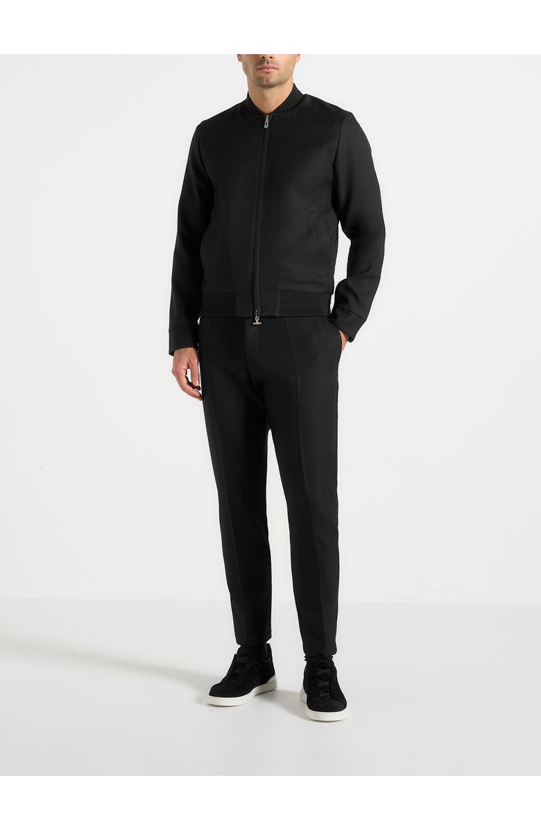 Manière De Voir Sami Tailored Bomber Jacket, Alternate, color, Black