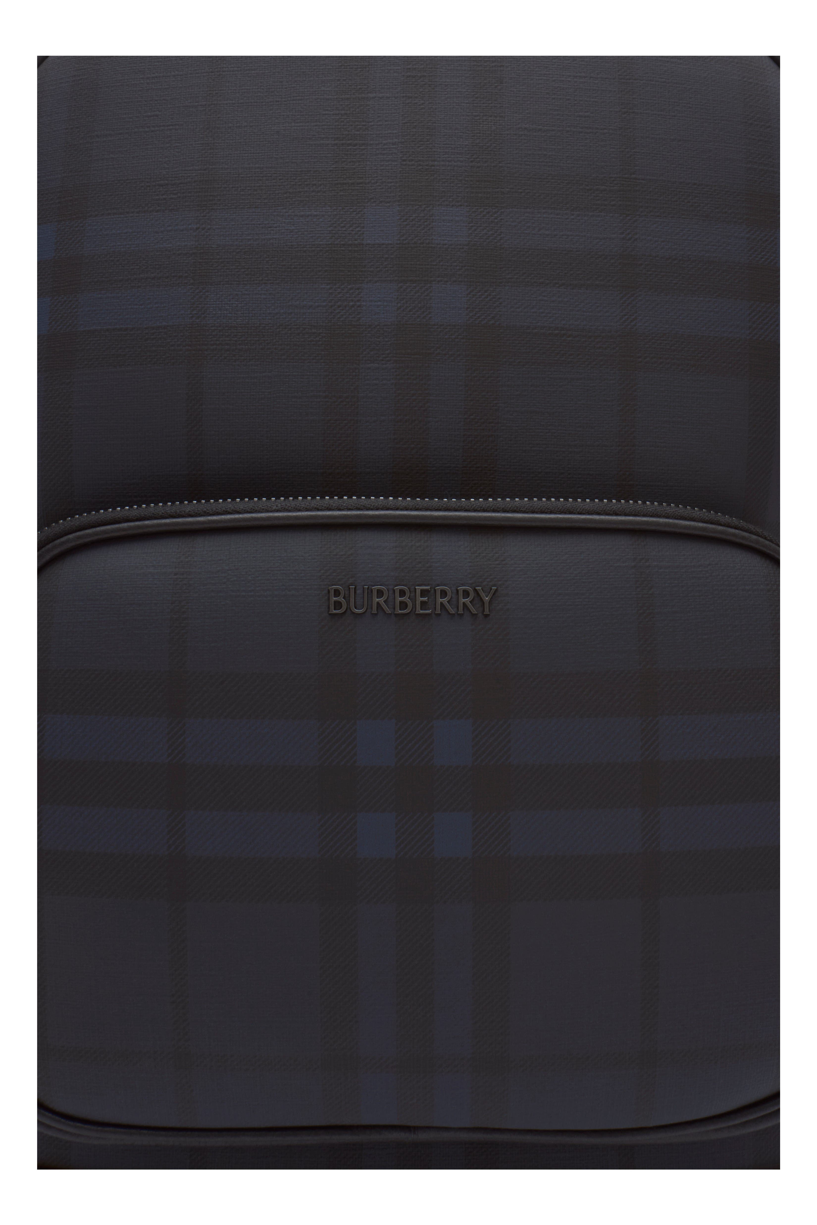 Burberry City Check Backpack, Alternate, color, Navy