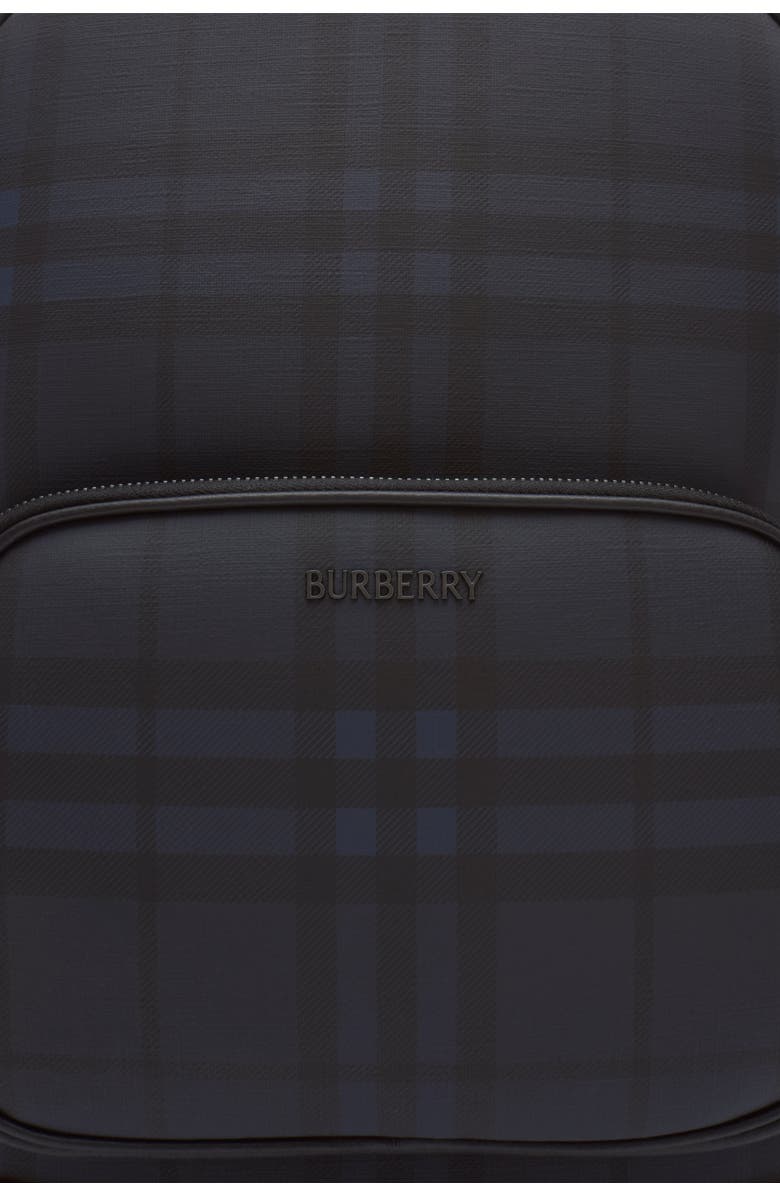 Burberry City Check Backpack, Alternate, color, Navy