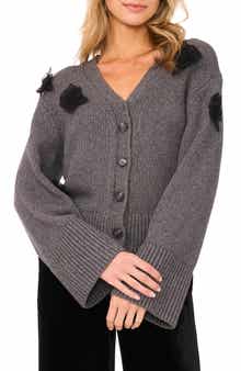 Ted Baker Mesh Floral Appliqué Cardigan