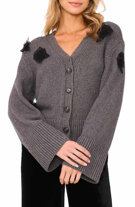 Ted Baker Mesh Floral Appliqué Cardigan
