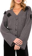 Ted Baker Mesh Floral Appliqué Cardigan