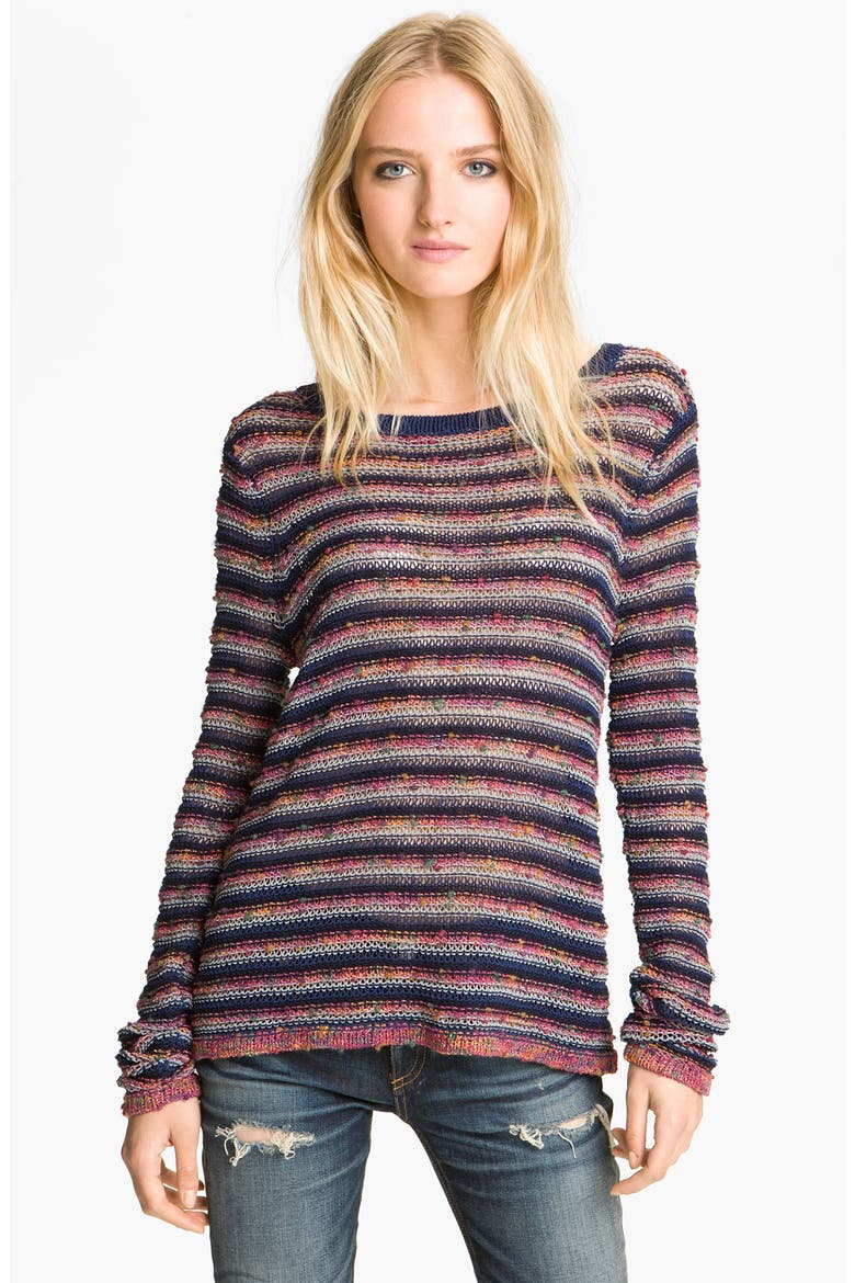 'Amy' Pullover Sweater, Main, color, NAVY