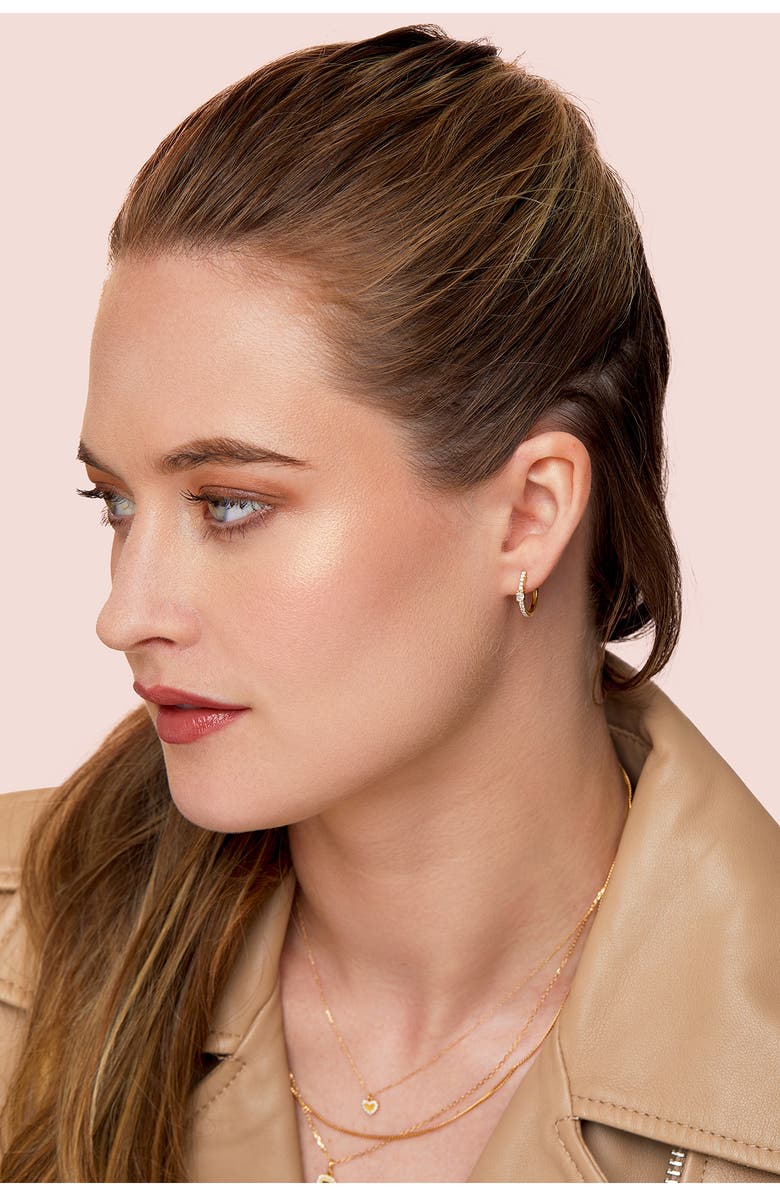 Bony Levy Linea Diamond Huggie Hoop Earrings, Alternate, color,