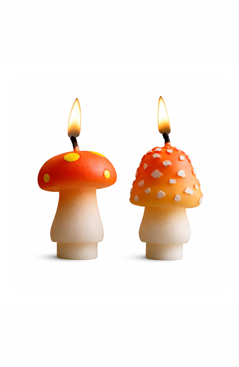 Southlake gifts Mini Mushroom Candle Set, Main, color, Red With White Spots