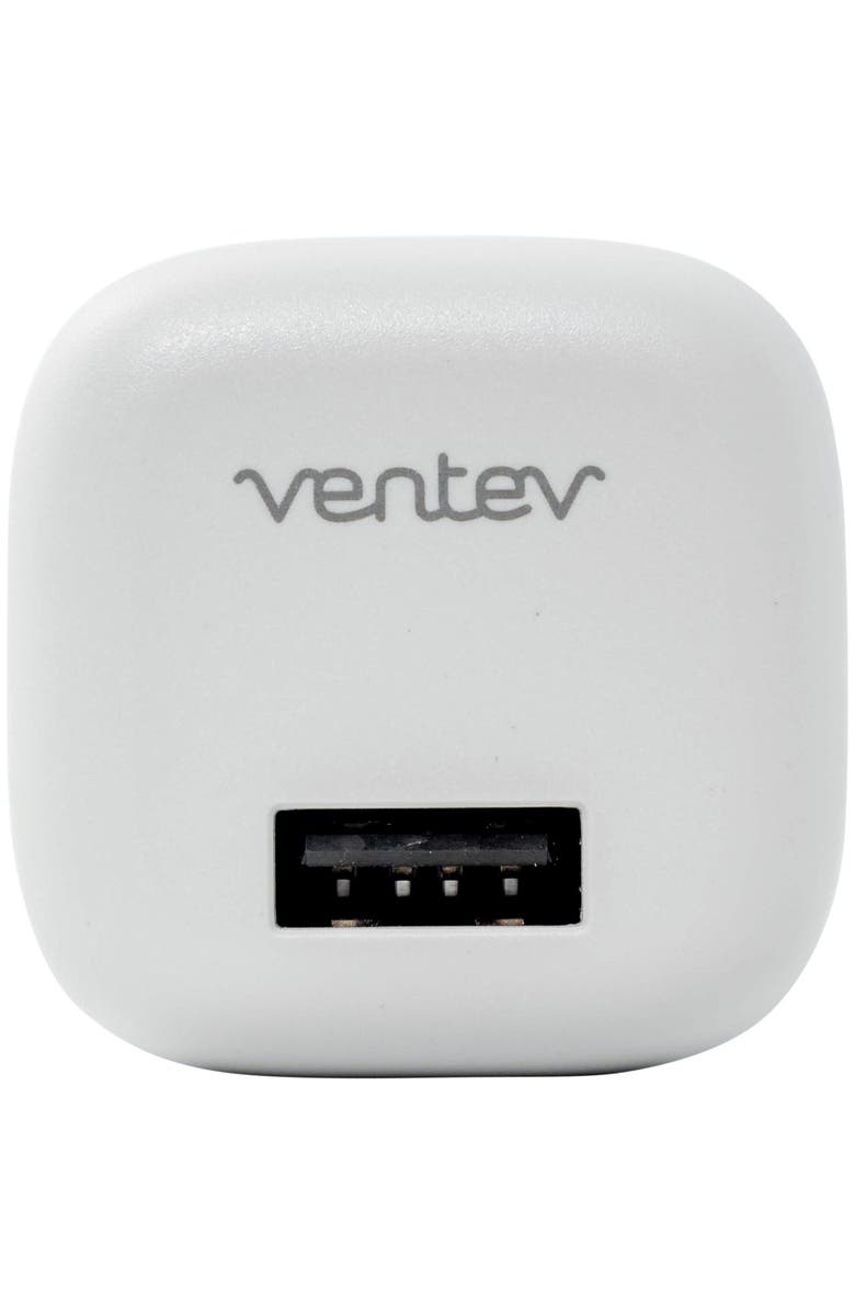 Ventev 12W USB-A Universal Mini Wall Charger and USB-A to Apple Lightning Cable, Alternate, color, White