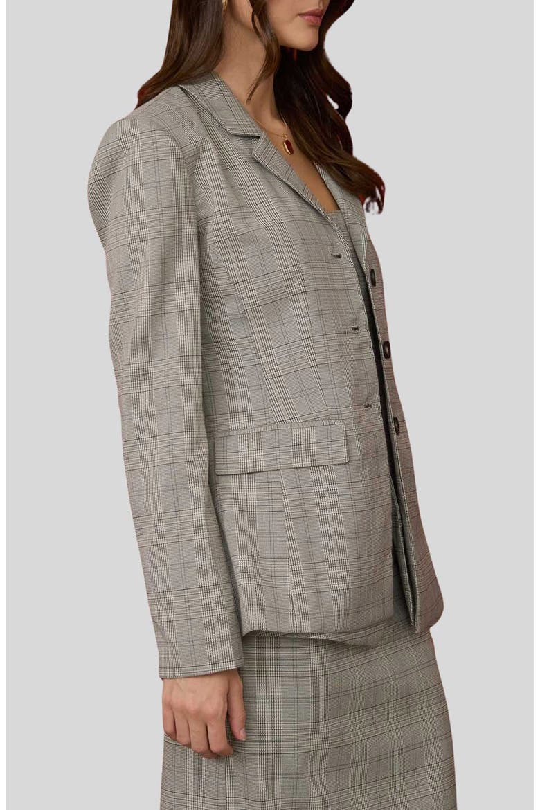 Plaid Blazer, Alternate, color, LIGHT TAUPE MULTI