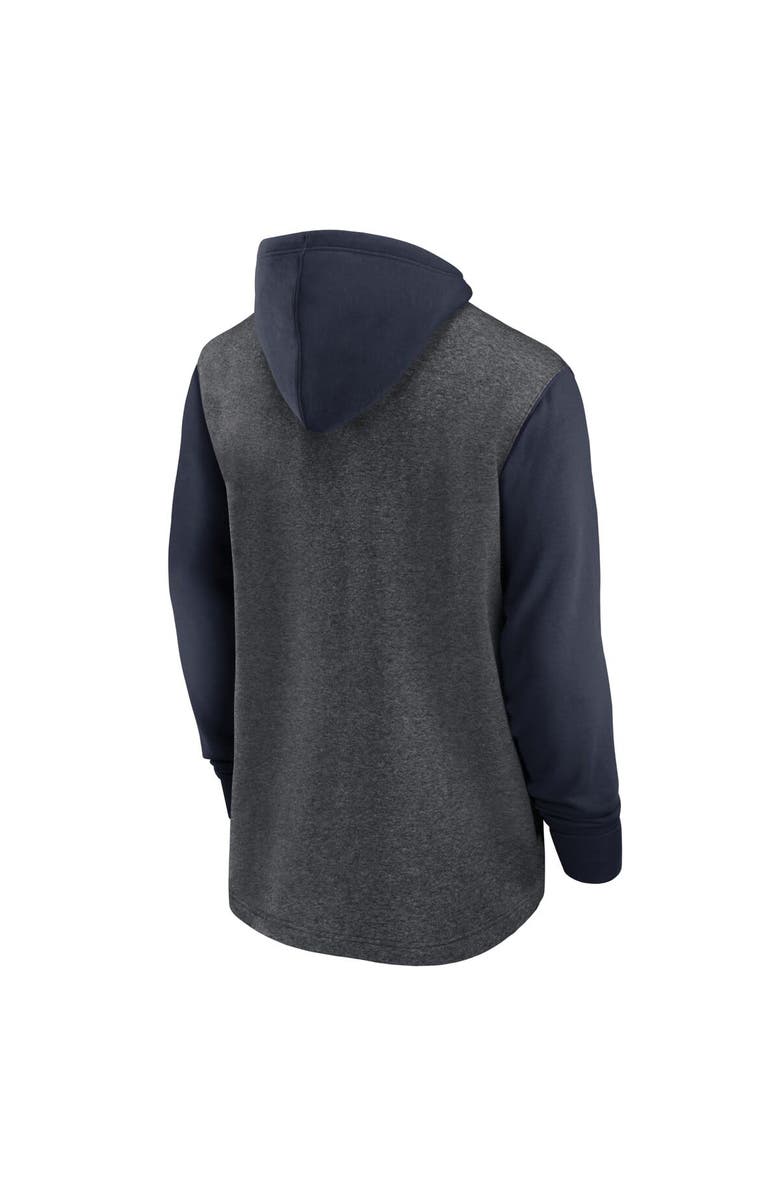 Nike Men's Nike Heathered Charcoal/Navy Chicago Bears Surrey Legacy Pullover Hoodie, Alternate, color, Heather Charcoal