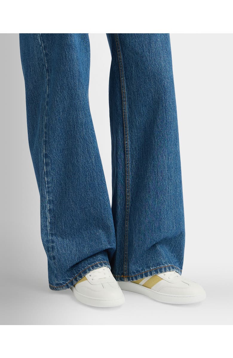 Bally Calf Leather Retro Crest Sneaker, Alternate, color, White