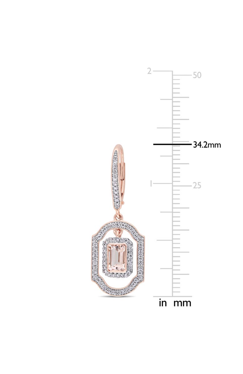 Julianna B. Morganite & Diamond Dangle Earrings 14k White Gold, Alternate, color, 