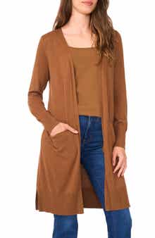 Halogen® Open Front Longline Cardigan