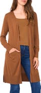 Halogen® Open Front Longline Cardigan
