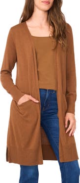 Halogen® Open Front Longline Cardigan