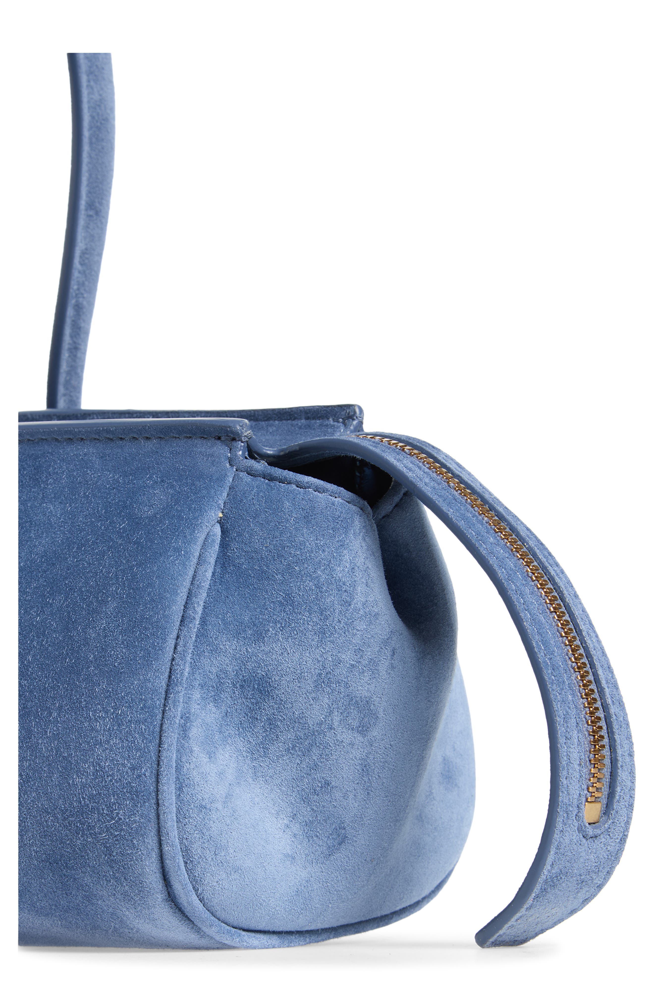 Donna Soft Leather Shoulder Bag, Alternate, color, CLOUD IRIS