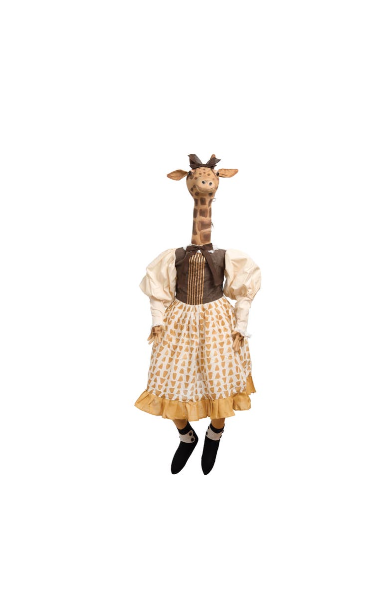 Gallerie II Jenny Giraffe Gathered Traditions Joe Spencer Figure Art Doll, Main, color, Yellow
