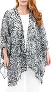 Nina Leonard Semi Sheer Open Front Topper