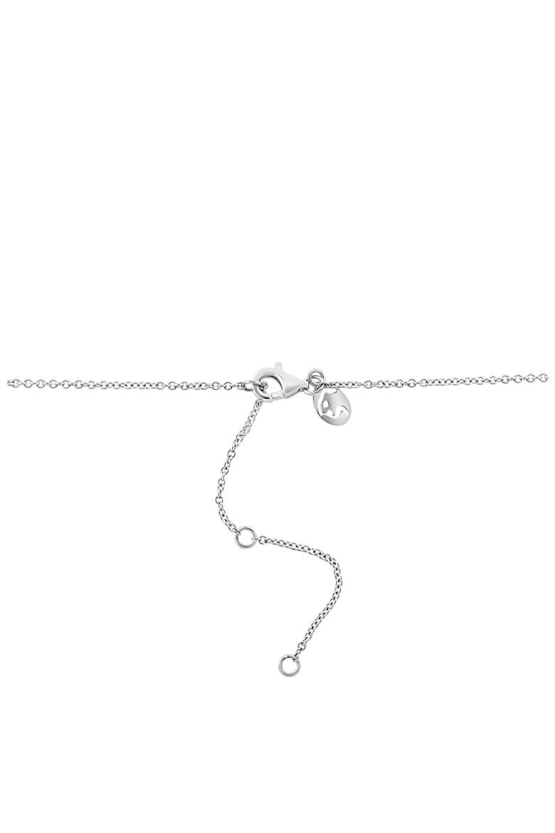 Diamond Sunburst Pendant Necklace in 14K White Gold, Alternate, color, White